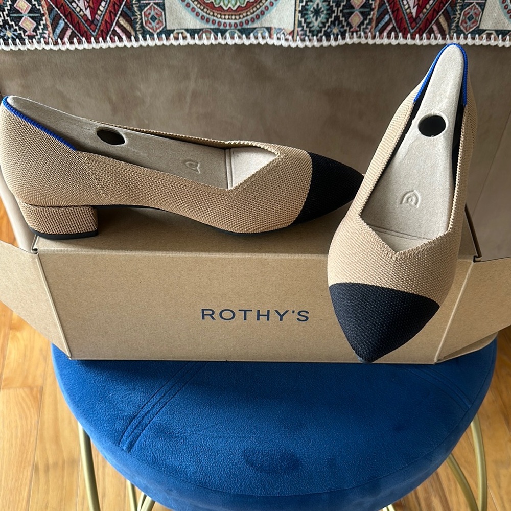 Rothy's Tan and Black Loafers for Timeless Style